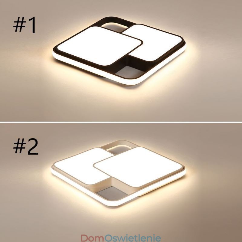 Nowoczesna geometryczna lampa sufitowa do montażu na płasko, akrylowa lampa dekoracyjna