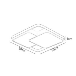 Nowoczesna geometryczna lampa sufitowa do montażu na płasko, akrylowa lampa dekoracyjna