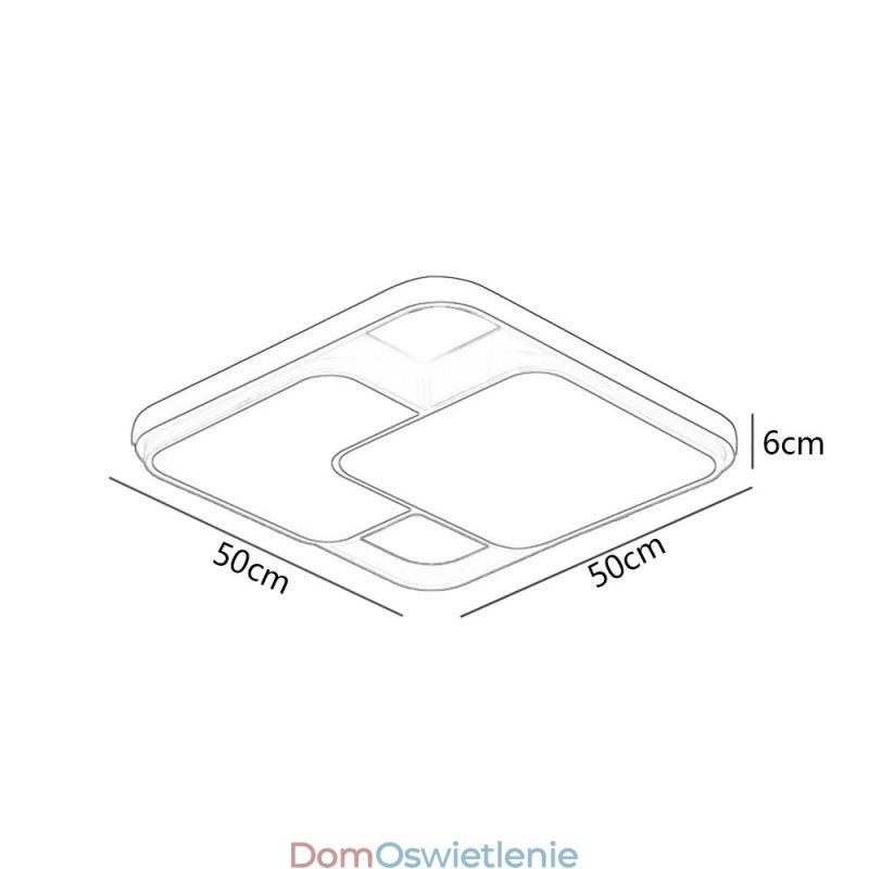 Nowoczesna geometryczna lampa sufitowa do montażu na płasko, akrylowa lampa dekoracyjna