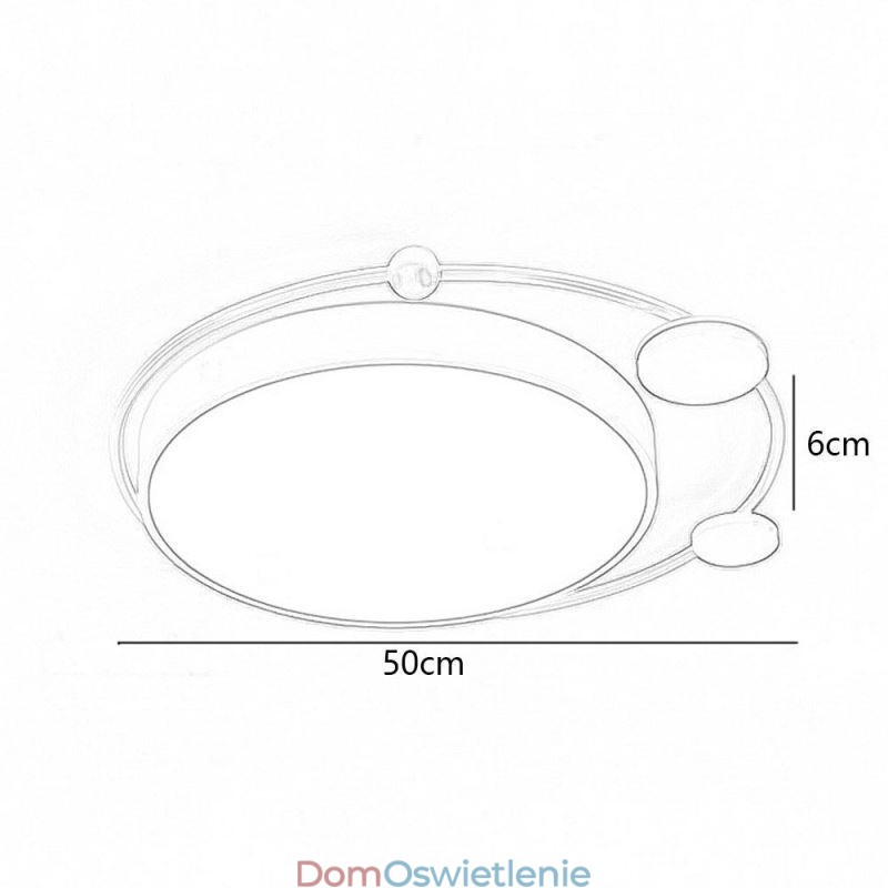 Współczesna lampa sufitowa okrągła akrylowa do montażu na płasko