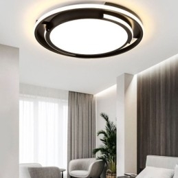 Nowoczesna minimalistyczna lampa sufitowa montowana na płasko, okrągła oprawa sufitowa