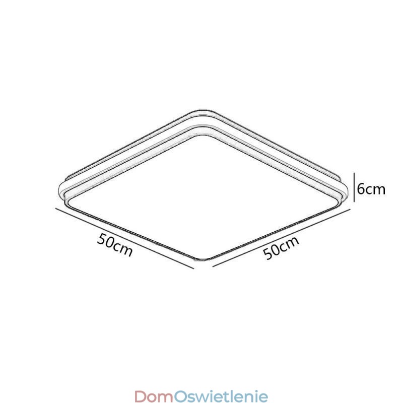 Minimalistyczna kwadratowa oprawa sufitowa do montażu na płasko Nowoczesne oświetlenie akrylowe
