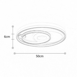Nakładająca się okrągła lampa sufitowa do montażu na płasko nowoczesna lampa akrylowa