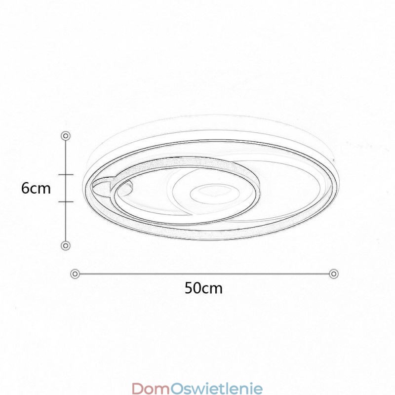 Nakładająca się okrągła lampa sufitowa do montażu na płasko nowoczesna lampa akrylowa