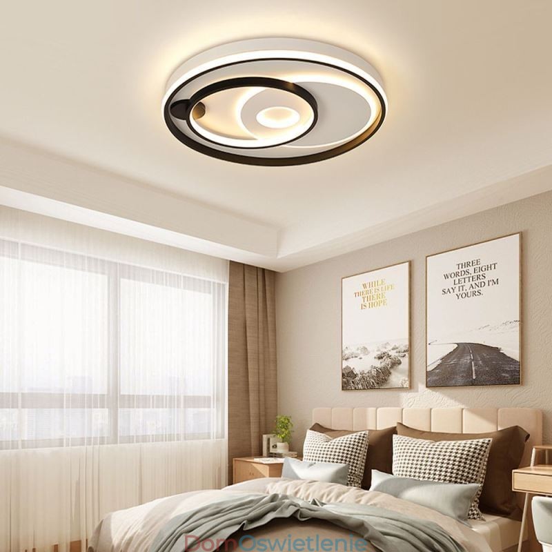 Nakładająca się okrągła lampa sufitowa do montażu na płasko nowoczesna lampa akrylowa