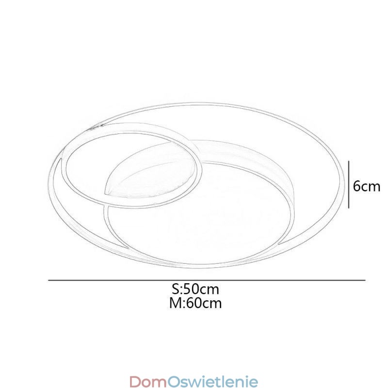Nowoczesna okrągła lampa sufitowa montowana na płasko