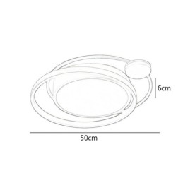 Współczesna okrągła lampa sufitowa montowana na płasko