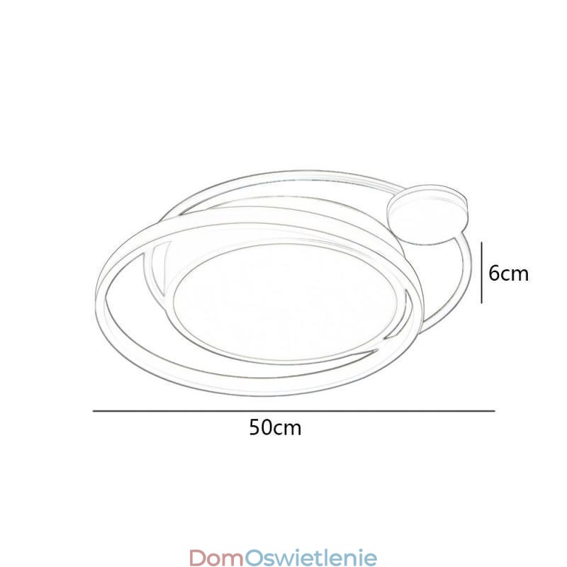 Współczesna okrągła lampa sufitowa montowana na płasko