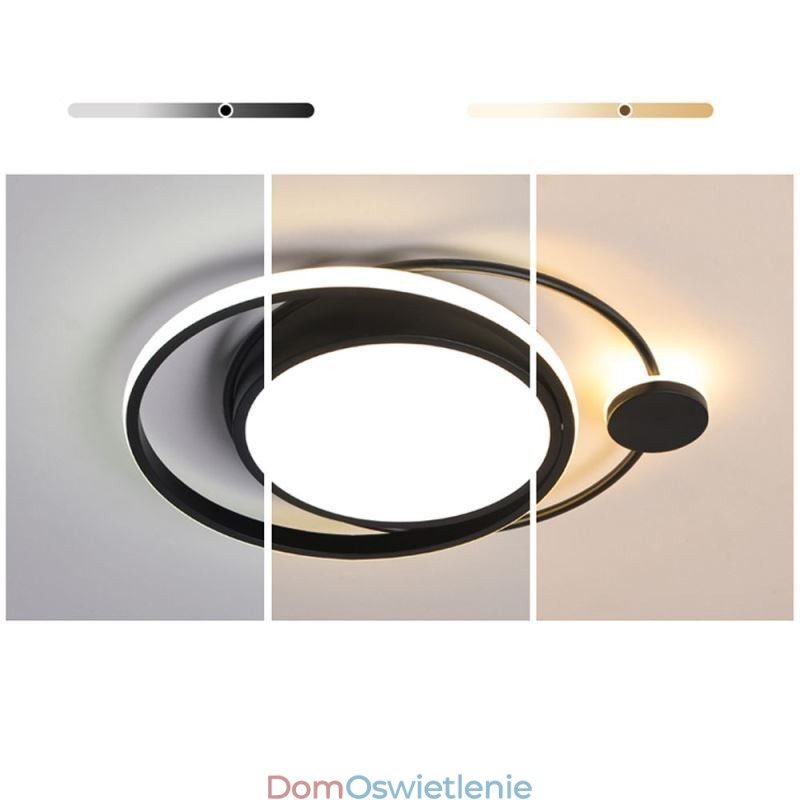 Współczesna okrągła lampa sufitowa montowana na płasko