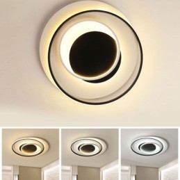Nieregularna okrągła lampa sufitowa montowana na płasko