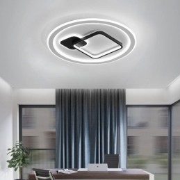 Nowoczesna minimalistyczna lampa sufitowa okrągła i kwadratowa oprawa oświetleniowa do montażu na płasko