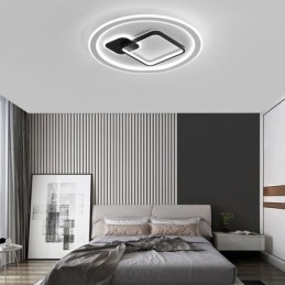 Nowoczesna minimalistyczna lampa sufitowa okrągła i kwadratowa oprawa oświetleniowa do montażu na płasko