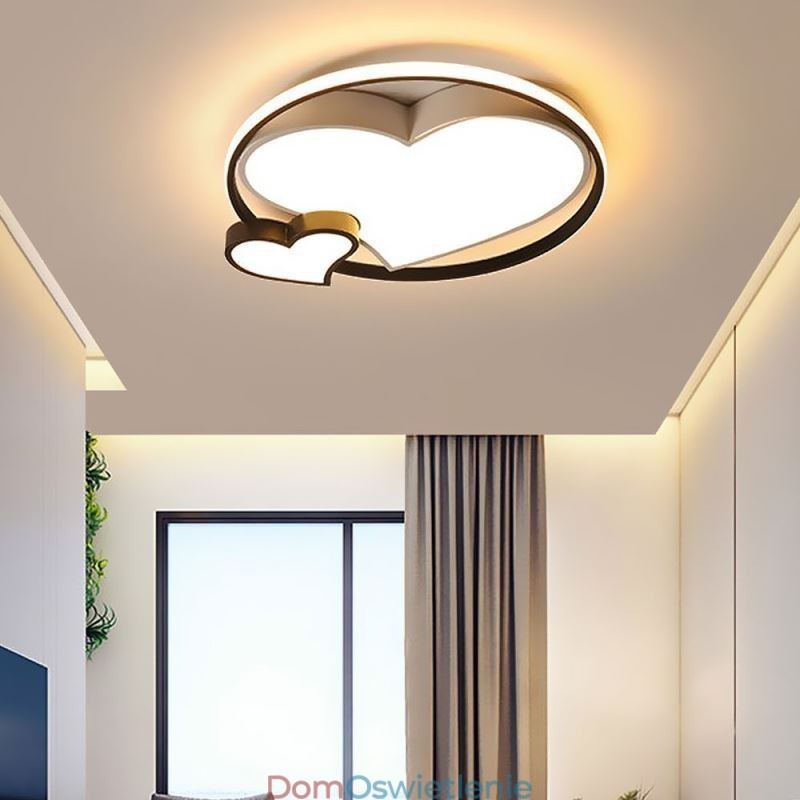 Podwójne serca, lampa sufitowa, oświetlenie dekoracyjne