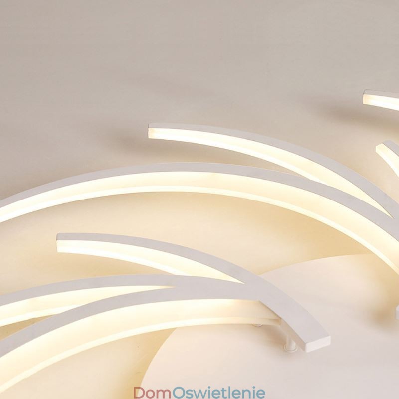 Nieregularna liniowa lampa sufitowa do montażu na płasko Nowoczesne oświetlenie