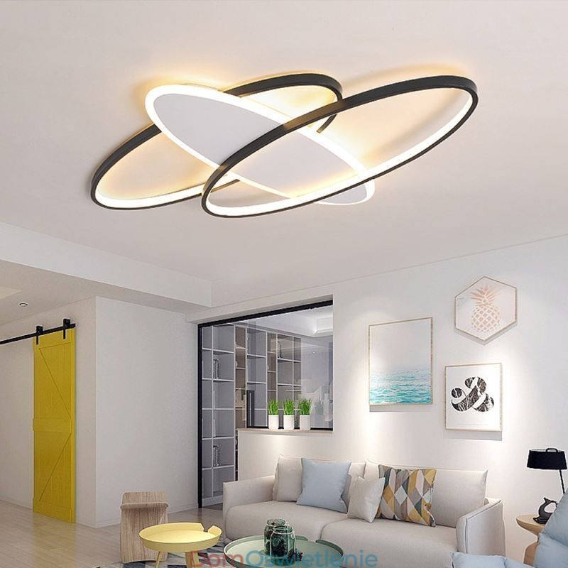 Nowoczesna akrylowa lampa sufitowa owalna