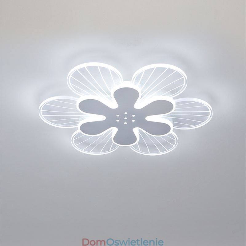Nowoczesna lampa sufitowa dekoracyjna w kształcie kwiatu, montowana na płasko