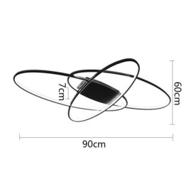Nowoczesna owalna lampa sufitowa z akrylu dekoracyjna oprawa świetlna