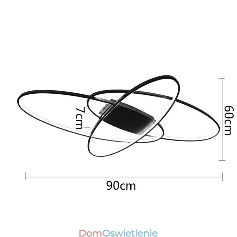Nowoczesna owalna lampa sufitowa z akrylu dekoracyjna oprawa świetlna