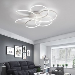 Liniowa lampa sufitowa do montażu na płasko, nowoczesna lampa w kształcie kwiatu