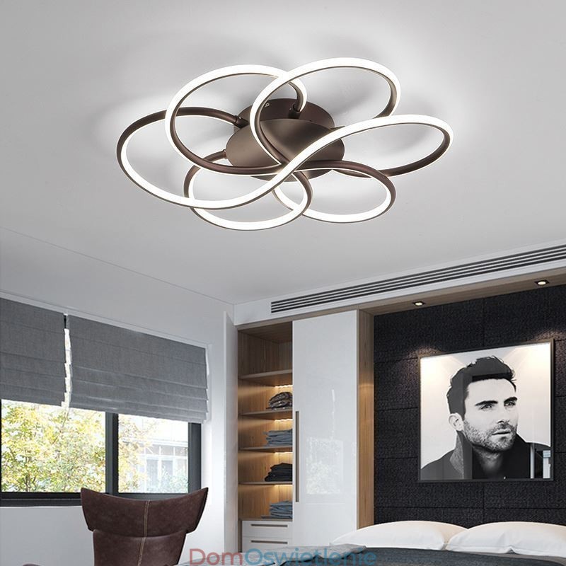 Liniowa lampa sufitowa do montażu na płasko, nowoczesna lampa w kształcie kwiatu