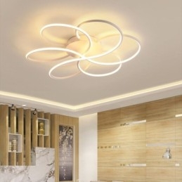 Liniowa lampa sufitowa do montażu na płasko, nowoczesna lampa w kształcie kwiatu
