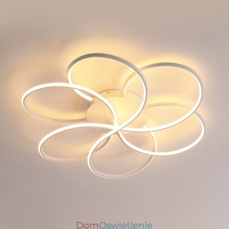 Liniowa lampa sufitowa do montażu na płasko, nowoczesna lampa w kształcie kwiatu