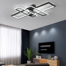 4-punktowa lampa sufitowa do montażu na płasko, nowoczesna geometryczna liniowa dekoracyjna oprawa świetlna