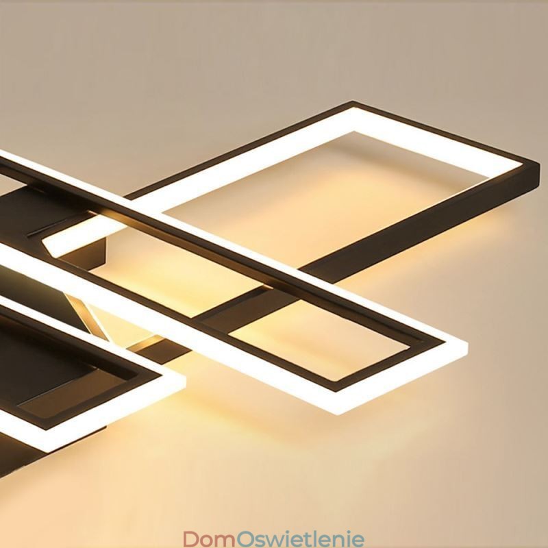 4-punktowa lampa sufitowa do montażu na płasko, nowoczesna geometryczna liniowa dekoracyjna oprawa świetlna