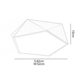 Złota geometryczna lampa sufitowa z akrylu