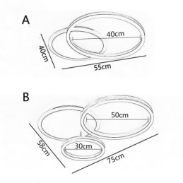 Nowoczesna okrągła złota lampa sufitowa montowana na płasko