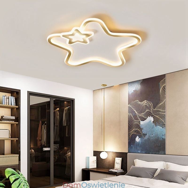 Kreatywna lampa sufitowa wpuszczana w gwiazdę Golden Star