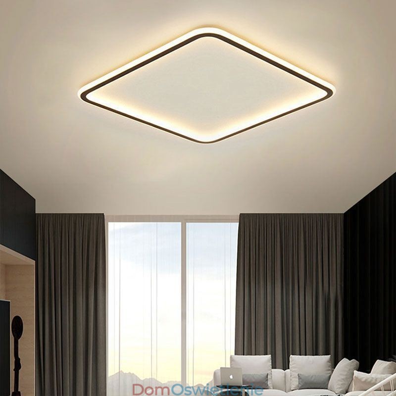 Nowoczesna minimalistyczna lampa sufitowa o ultracienkim montażu na równi z powierzchnią