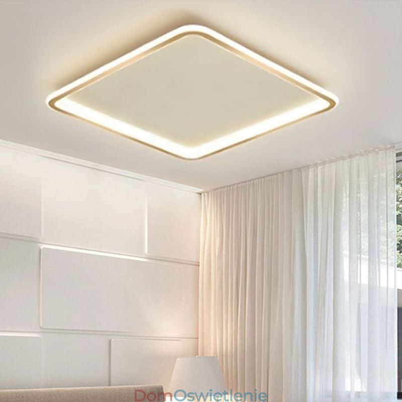 Nowoczesna minimalistyczna lampa sufitowa o ultracienkim montażu na równi z powierzchnią