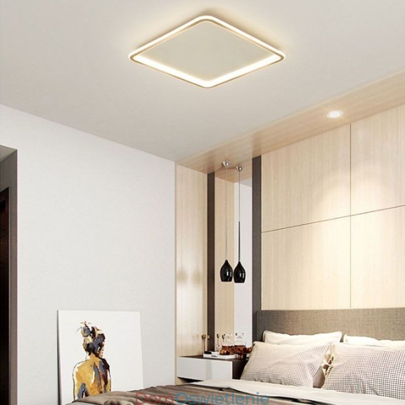 Nowoczesna minimalistyczna lampa sufitowa o ultracienkim montażu na równi z powierzchnią