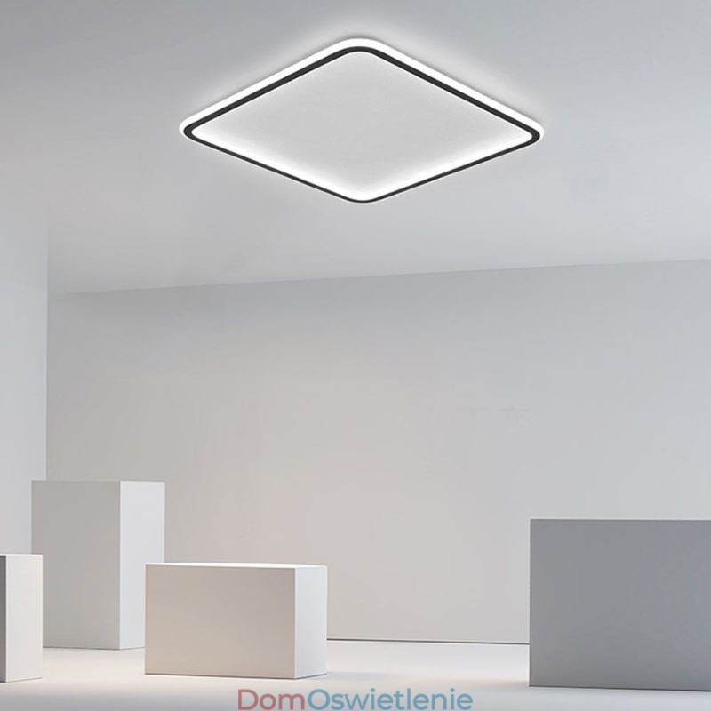 Nowoczesna minimalistyczna lampa sufitowa o ultracienkim montażu na równi z powierzchnią
