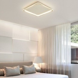 Nowoczesna minimalistyczna lampa sufitowa o ultracienkim montażu na równi z powierzchnią
