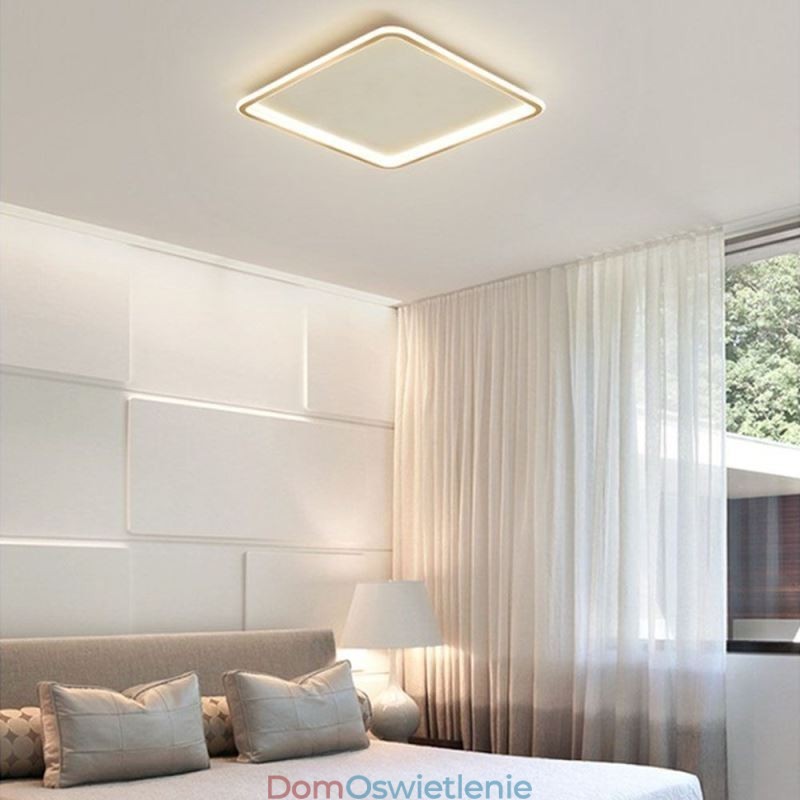Nowoczesna minimalistyczna lampa sufitowa o ultracienkim montażu na równi z powierzchnią