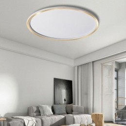 Minimalistyczna okrągła lampa sufitowa montowana na płasko