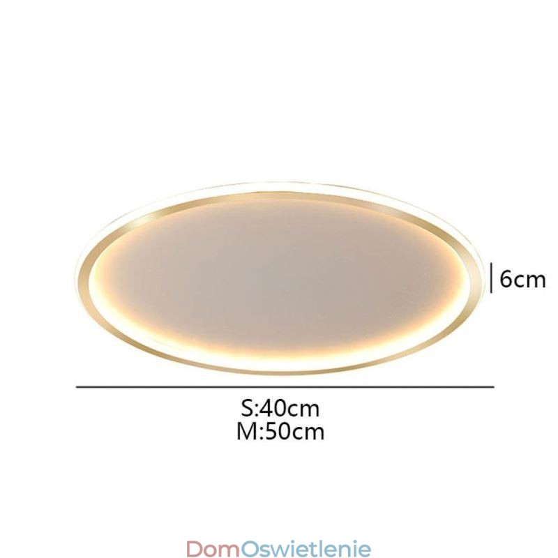 Minimalistyczna okrągła lampa sufitowa montowana na płasko