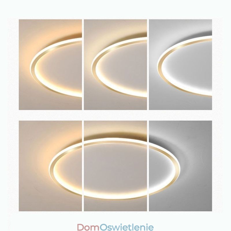 Minimalistyczna okrągła lampa sufitowa montowana na płasko