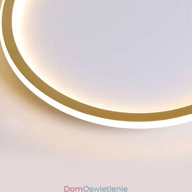 Minimalistyczna okrągła lampa sufitowa montowana na płasko