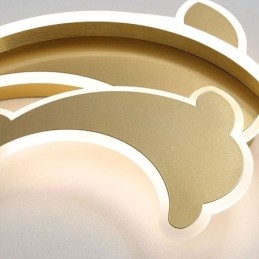 Złota lampa sufitowa Dolphin Flush Mount