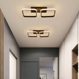 Nowoczesna minimalistyczna lampa sufitowa z kwadratową ramą akrylową