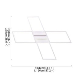 Minimalistyczna lampa sufitowa z akrylu w kształcie litery X
