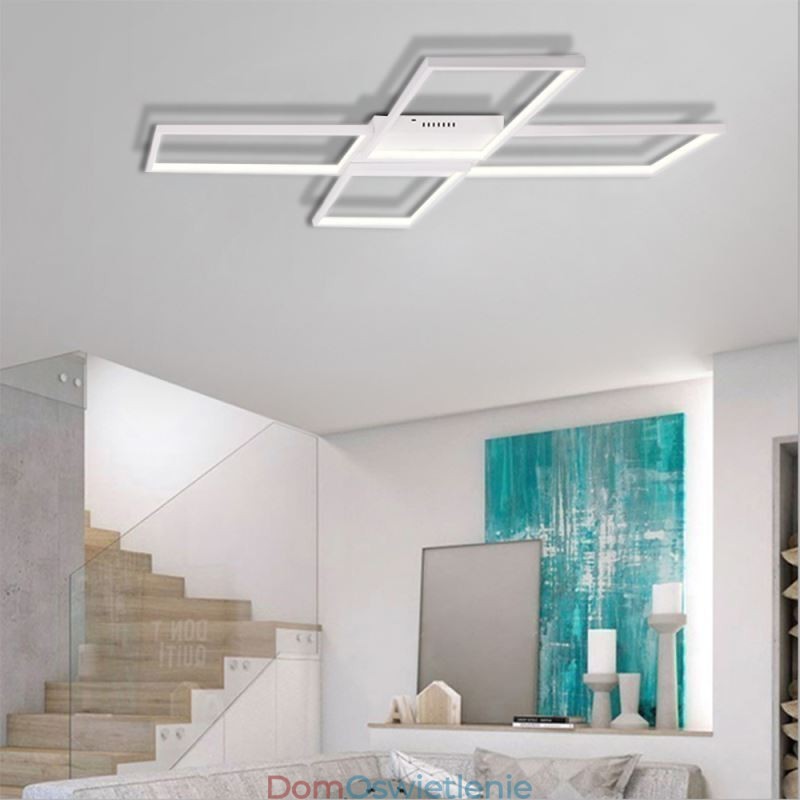 Minimalistyczna lampa sufitowa z akrylu w kształcie litery X
