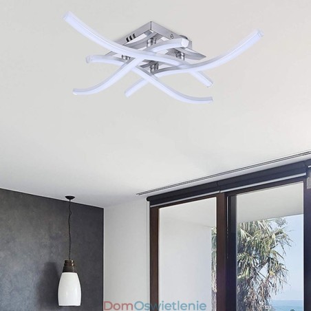 Nowoczesna prosta lampa sufitowa wpuszczana akrylowa 4 światła w kształcie fali Nowoczesna prosta lampa sufitowa wpuszczana akrylowa 4 światła w kształcie fali