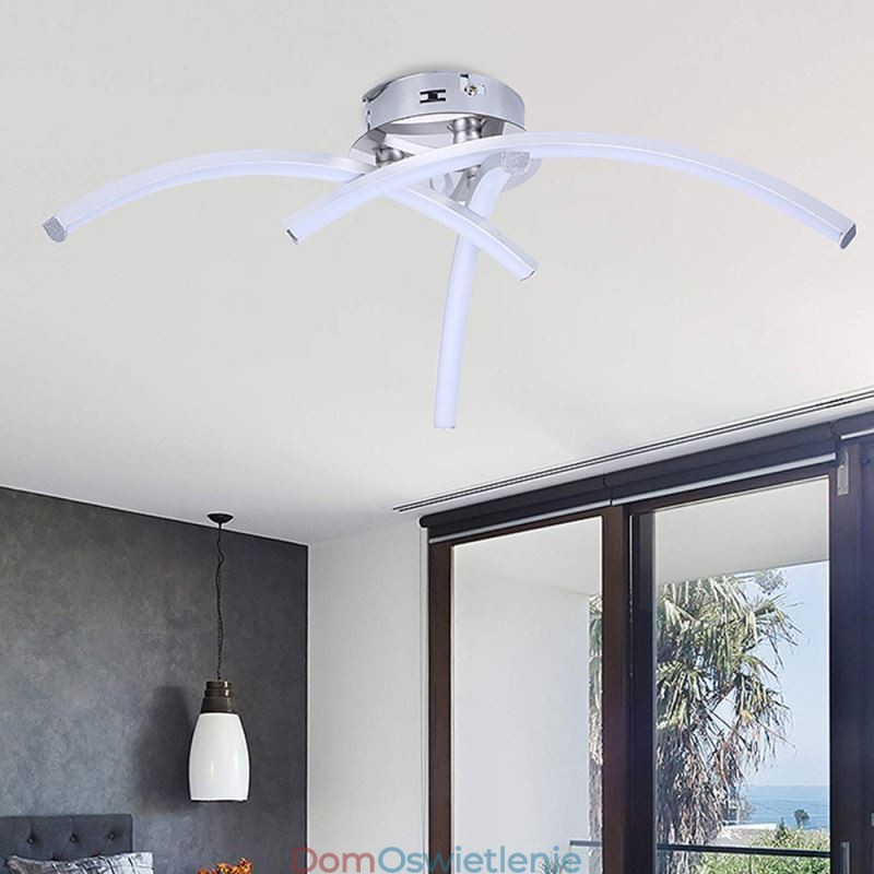 Prosta lampa sufitowa w kształcie łuku z akrylu w kształcie krzyża