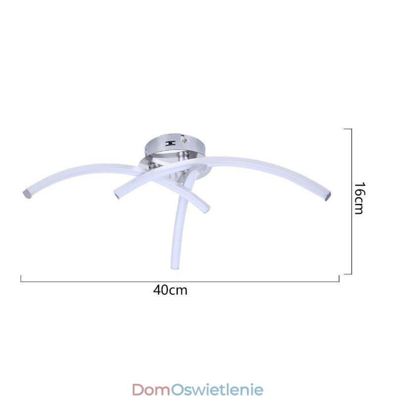Prosta lampa sufitowa w kształcie łuku z akrylu w kształcie krzyża