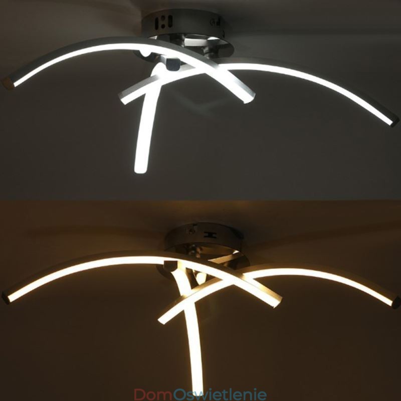 Prosta lampa sufitowa w kształcie łuku z akrylu w kształcie krzyża