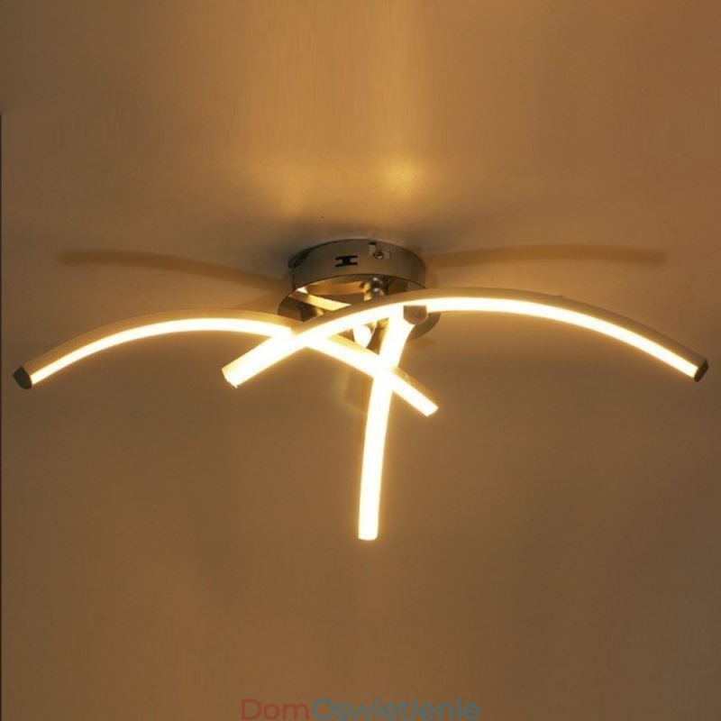 Prosta lampa sufitowa w kształcie łuku z akrylu w kształcie krzyża